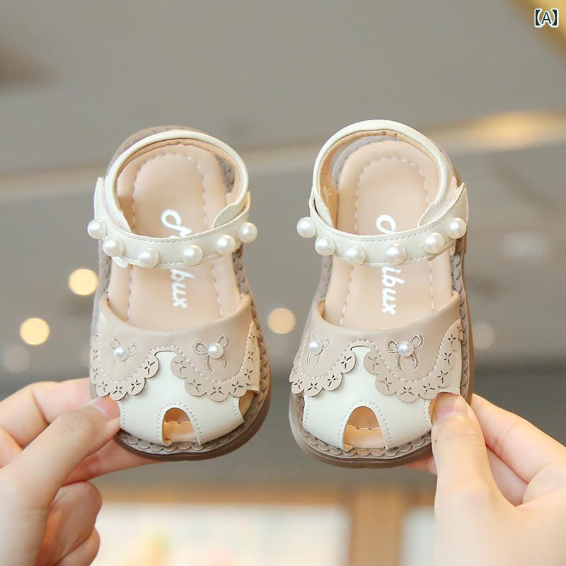 サンダル 女の子 靴 プリンセス シューズ 柔らかい底 幼児 靴 子供 夏 快適 ガールズ 可愛らしい ベビー