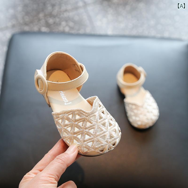 サンダル ベビー ガールズ 赤ちゃん用 春秋 ソフトソール 幼児 靴 滑り止め 快適性 プリンセス シュー..