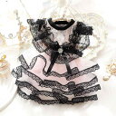 犬服 ペット服 春夏 薄手 猫 プリンセス ドレス ピンク レース 小型 犬 テディ ビション ペット ワンピース ファッション 衣類