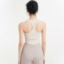 女性用 ハイエンド スポーツ ヨガ ベスト タイトフィット スリム プロ トレーニング 美しい 背中 ノースリーブ 胸 パッド入り フィットネスウェア トップス オールシーズン