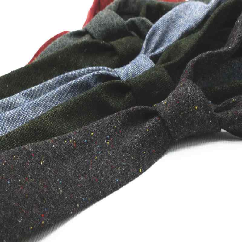 ネクタイ メンズ レトロ ウール ダーク グリーン コーヒー ブルー ウール ジェント スーツ カジュアル ビジネス ネクタイ