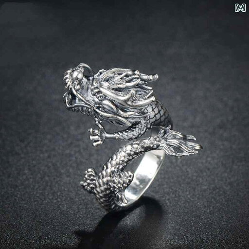 指輪 ドラゴン 999 銀 メンズ レディース アクセサリー オールシーズン おしゃれ レトロ ドラゴン タイ シルバー 指輪 リング 指輪 ドラゴン 999 銀 メンズ レディース アクセサリー オールシーズン おしゃれ レトロ ドラゴン タイ シルバー 指輪 リング