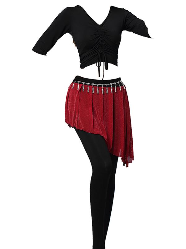 レディース ダンサー コスチューム 衣装 ベリーダンス セット 練習着 初心者 大きいサイズ 春夏 長袖 キュロット