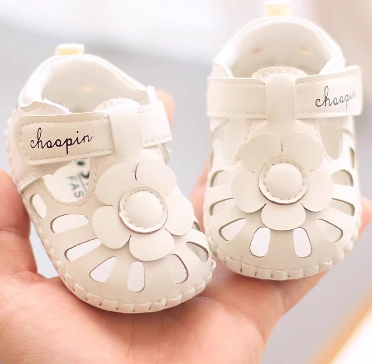 サンダル ベビー シューズ 幼児 女の子 赤ちゃん 夏 6～12ヶ月 靴 プリンセス ソフト ソール シンプル ..