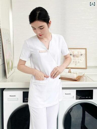 レディース 韓国 美容 女性用 作業着 春夏 スーツ ハイエンド フロント デスク ヘルス センター クラブ サロン スパ 美容師 制服 セットアップ レディース 韓国 美容 女性用 作業着 春夏 スーツ ハイエンド フロント デスク ヘルス センター クラブ サロン スパ 美容師 制服 セットアップ