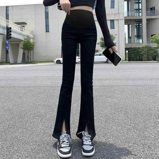 春秋 マタニティパンツ アウター マイクロフレア パンツ 秋 ボトムス ストレート スリットパンツ 小柄さん向け 秋 ジーンズ スリット 妊婦 ファッション 春秋 マタニティパンツ アウター マイクロフレア パンツ 秋 ボトムス ストレート スリットパンツ 小柄さん向け 秋 ジーンズ スリット 妊婦 ファッション