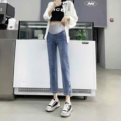 春秋冬 マタニティ パンツ ストレート シガレット パンツ 小柄な方 大きいサイズ ボトムス ジーンズ 腹部サポート デニム 春秋冬 マタニティ パンツ ストレート シガレット パンツ 小柄な方 大きいサイズ ボトムス ジーンズ 腹部サポート デニム