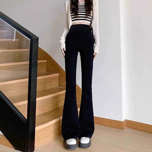 春秋冬用 マタニティパンツ マイクロフレアパンツ ベルベット 厚手 ボトム ジーンズ 妊婦 腹部サポート デニム ロング 春秋冬用 マタニティパンツ マイクロフレアパンツ ベルベット 厚手 ボトム ジーンズ 妊婦 腹部サポート デニム ロング
