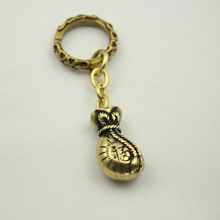 ペンダント 中国風 アクセサリー 銅 真鍮 マネー バッグ 福袋 キーホルダー ペンダント メンズ レディース 車 キーホルダー ペンダント