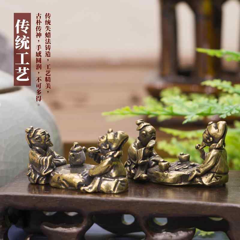 真鍮 置物 レトロ 装飾品 車 ダッシュボード 卓上小物 茶道 ピアノ チェス 書画 老人 銅像 小物 フィギ..