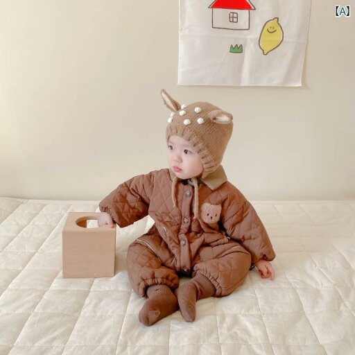 ロンパース 赤ちゃん服 幼児服 ベビー服 つなぎ オーバーオール ジャンプスーツ 秋冬 かわいい 韓国 キルティング 厚手 くま ロンパース 赤ちゃん服 幼児服 ベビー服 つなぎ オーバーオール ジャンプスーツ 秋冬 かわいい 韓国 キルティング 厚手 くま