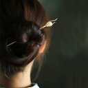 かんざし 髪飾り 金 メッキ マグノリア 女性用 翡翠 ヘアピン レトロ ハイエンド 頭飾り ヘアアクセサリー ギフトボックス