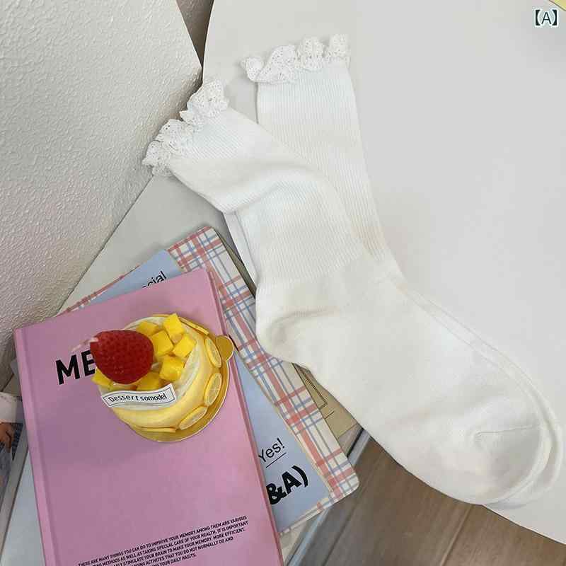 レディース レースソックス フリル 靴下 おしゃれ かわいい ガーリー きれいめ 上品 デート ギフト イベント フェス パーティ お揃い パフォーマンス 衣装...