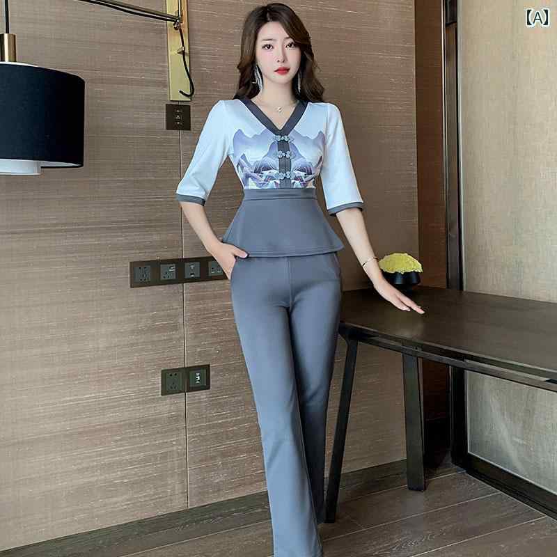 美容系 ワークウェア 作業着 ユニフォーム コスチューム レディース 専門職 ネイル マッサージ エステ ..