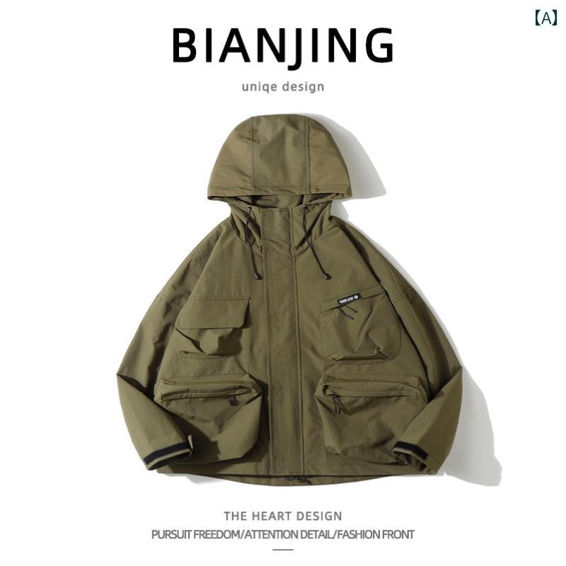 デニムジャケット メンズ ロゴ 刺繍 春秋 ステッチ 韓国 カジュアル アウター 長袖 コットン ホワイト