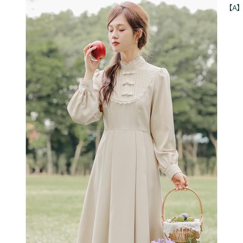 レディース ワンピース 長袖 フレア シフォン Aラインミディドレス フェミニン 上品 きれいめ おしゃれ かわいい デート ガーリー カレッジ 結婚式 会食 旅行 衣装 女子会 映えのサムネイル