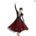 ウイグル レディース ダンス パフォーマンス 衣装 スカート エスニック スイング 衣装 エスニック 民族舞踊 チベット