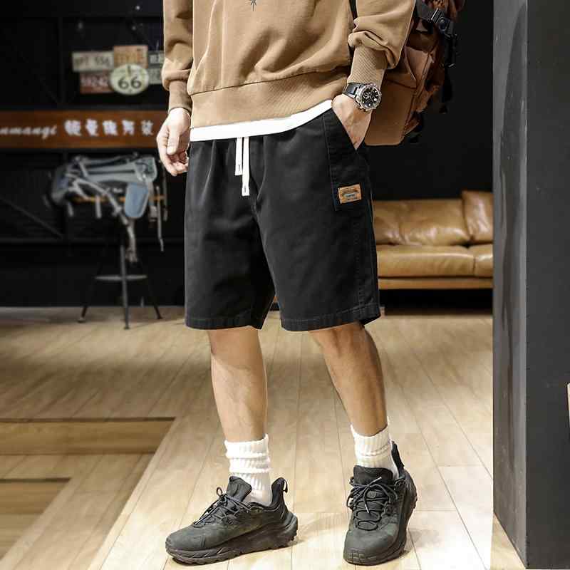 メンズ ハーフパンツ アメリカン ヘビーウェイト レトロ カーゴ ショーツ 夏 薄手 ストレート レッグ 五分丈パンツ カジュアル ミッドパンツ 楽ちんパンツ アウトドア