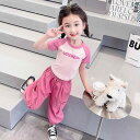 子供服 女の子 Tシャツ スウェット ジャージ セットアップ 夏 カジュアル 通学 スポーツ アウトドア リラックスウエア