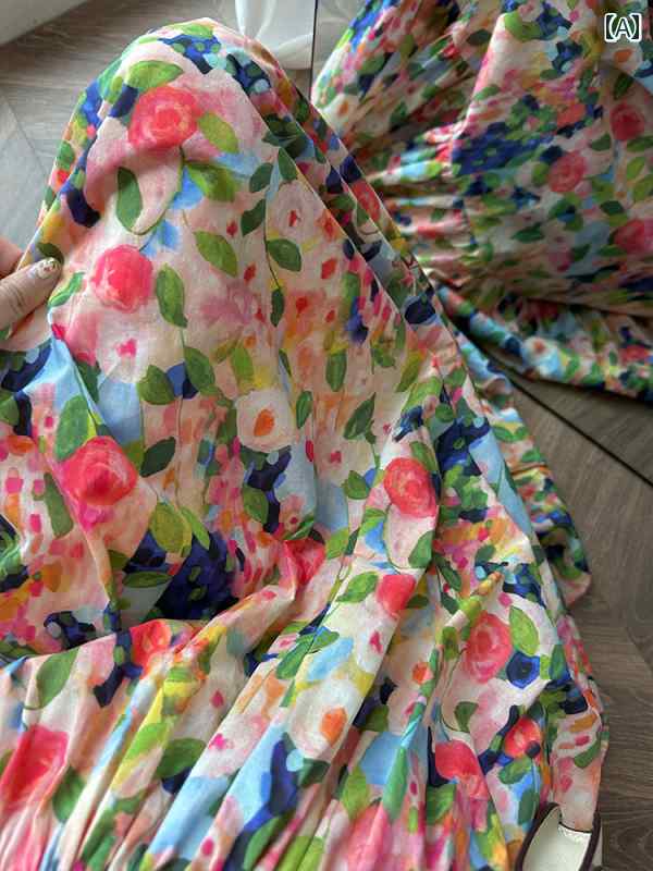 レディース レディース ファッション 海外 海外ファッション 綺麗 おしゃれ Luoluozi 桃園 老人 ハイエンド ノースリーブ Vネック ウエスト ドレス 夏 スリム 通勤 ロング スカート