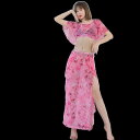 レディース ファッション ダンス ベリーダンス 服 魅惑的 練習 パフォーマンス オリエンタルダンス ロング スカート スーツ フェアリー