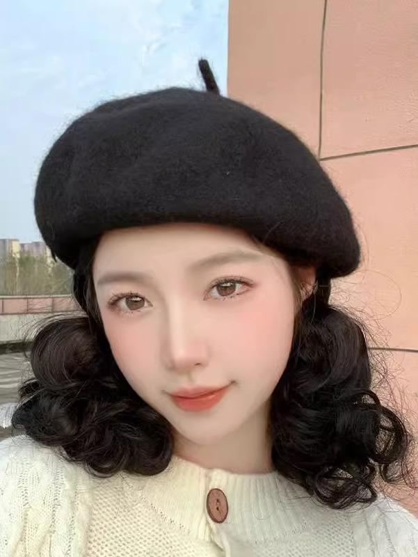 帽子 ウィッグ かつら つけ毛 ヘア ヘッド ふわふわ フェイク 巻き 普段使い 小物 雑貨 髪 女性 軽量 外出 ナチュラル レディース