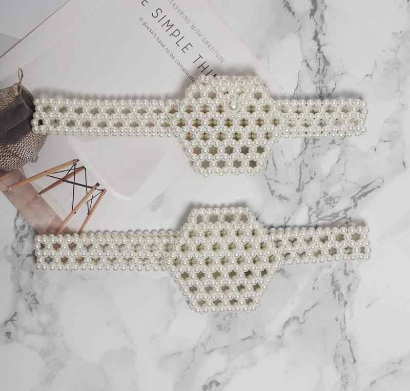 ベルトバッグ 編組 パール 小さい レディース ミニ 弾性 ウエスト ベルト ファッション バッグ オール..