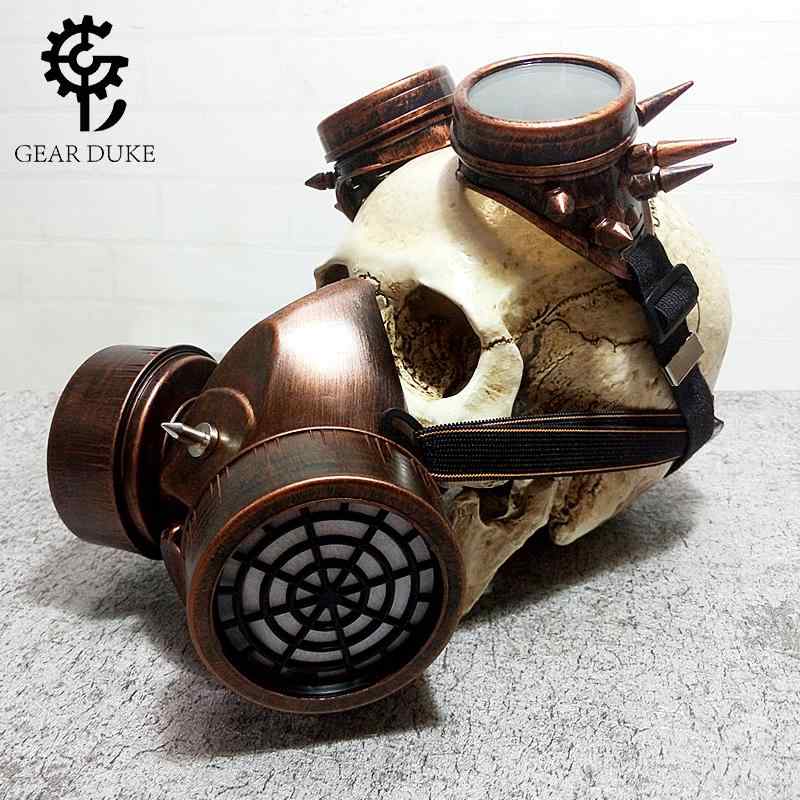 スチームパンク マスク ハロウィン 仮面 お面 アンティーク ゴーグル メガネ 仮装 小道具 装飾 レトロ ..