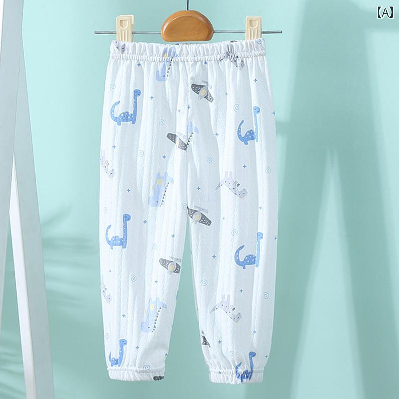 子供服 キッズ服 赤ちゃん服 ベビー服 夏 綿 コットン パンツ ズボン ボトムス 薄手 部屋着 ルームウェア スポーツ レジャー 恐竜
