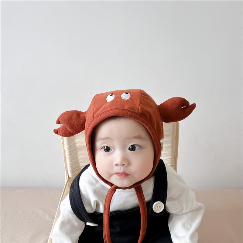 ベビー ハット 秋冬 幼児用 キュート かわいい 防風 胎児用 帽子 新生児 赤ちゃん ウサギ カニ 耳 保護..