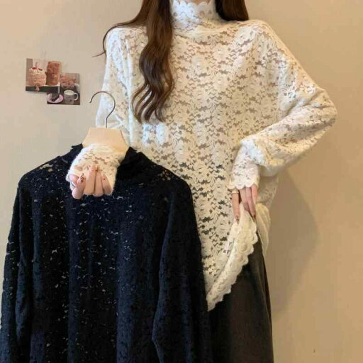 レディース 大きめサイズ ハイネック レース シャツ シック トップス 秋冬 ハイエンド ヨーロピアン 小さいシャツ ハイネック ゆったりタイプ プルオーバー レディース 大きめサイズ ハイネック レース シャツ シック トップス 秋冬 ハイエンド ヨーロピアン 小さいシャツ ハイネック ゆったりタイプ プルオーバー