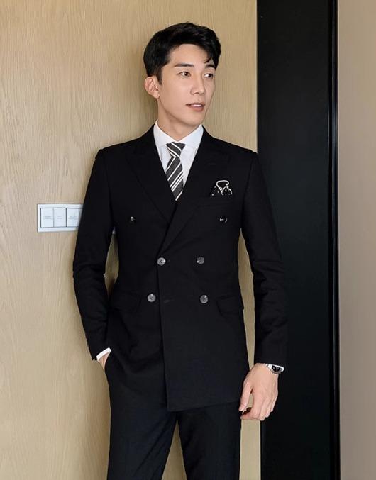 メンズ 高級感 ダブルブレスト スーツ スリムフィット 新郎 ウェディングドレス 韓国 ブリ ティッシュ カジュアル スーツ 紳士 ファッション