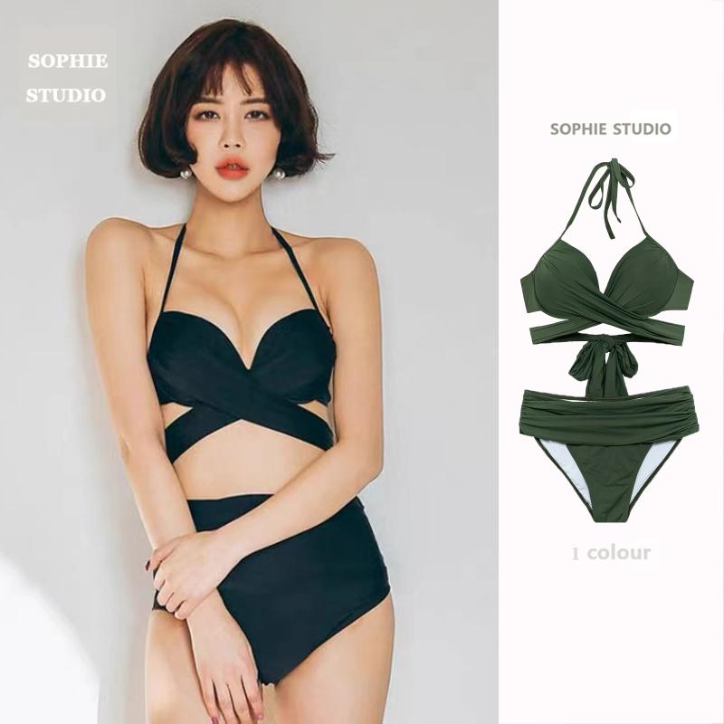 ビキニ 水着 レディース ファッション 夏 プール 海水浴 ビーチ レジャー ナイロン 三角 セパレート シンプル 無地 ベーシック クール