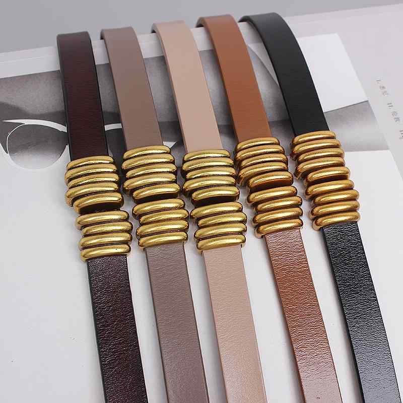 ベルト ダブル バックル フック カジュアル 装飾 レディース ファッション アクセサリー カジュアル ベ..