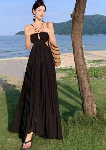 ワンピース 大人 女性 夏 ビーチリゾート 海辺 旅行 プリーツスカート ロング丈 サスペンダードレス サマーワンピ カジュアル フェミニン レディース エレガント ハイウエスト ワンピース 大人 女性 夏 ビーチリゾート 海辺 旅行 プリーツスカート ロング丈 サスペンダードレス サマーワンピ カジュアル フェミニン レディース エレガント ハイウエスト