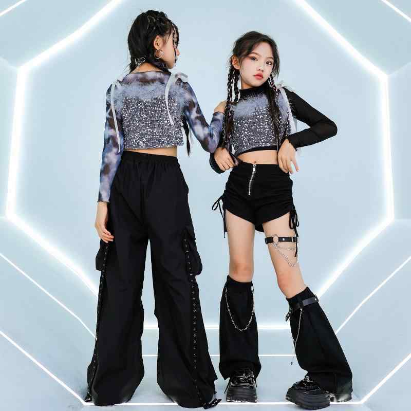 ガールズ ジャズダンス 女の子 キッズ ダンスウェア ストリートスタイル ヒップホップ パフォーマンス..