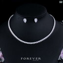 ネックレス ピアス ブライダル アクセサリーセット シルバー クリスタル 韓国 結婚式 パーティー エレガント モダン フェミニン フレンチ クラシック シンプ...