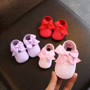 ベビー ステップ イン シューズ 靴 プリンセス 春秋 ソフト ソール かわいい リボン キュート レディース ワンキック 幼児