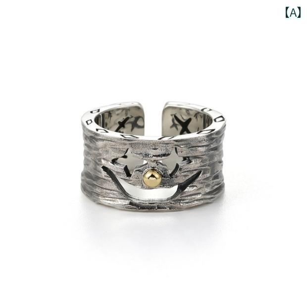 リング ピエロ 道化師 メンズ レトロ ユニーク レディース アクセサリー オールシーズン 指輪 リング カップル ユニセックス