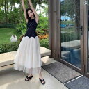レディース レトロ フレンチシフォンワンピース 風 切り替え フェアリー チュチュ スカート レーシー 透け感 ミディ丈 ドレス ふんわり かわいい リゾート イベント デート 女子会 フェス 映え ウエスト細見え 美シルエット