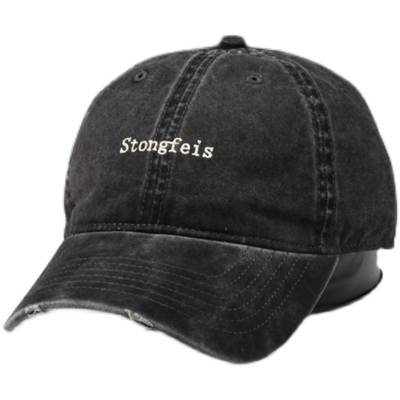 カジュアル キャップ 刺繍 野球帽 レディース 春夏 アメリカ ストリート ヒップホップ 古風 ブロークン エッジ ピークド ユニセックス 湾曲したつば