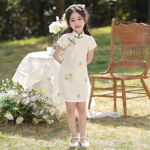 女の子 チャイナ ドレス レトロ チャイナ風 子供 レース 唐装 少女 パフォーマンス 衣装 夏 中国風 キッズ ワンピース 女の子 チャイナ ドレス レトロ チャイナ風 子供 レース 唐装 少女 パフォーマンス 衣装 夏 中国風 キッズ ワンピース
