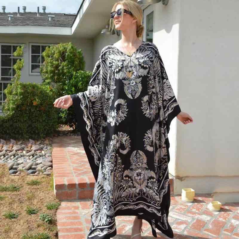 民族衣装 エスニック ワンピース エレガント アメリカ 大きめ サイズ レディース ローブ カジュアル ファッション プリント ラウンドネック ロング スカート 休暇 ドレス