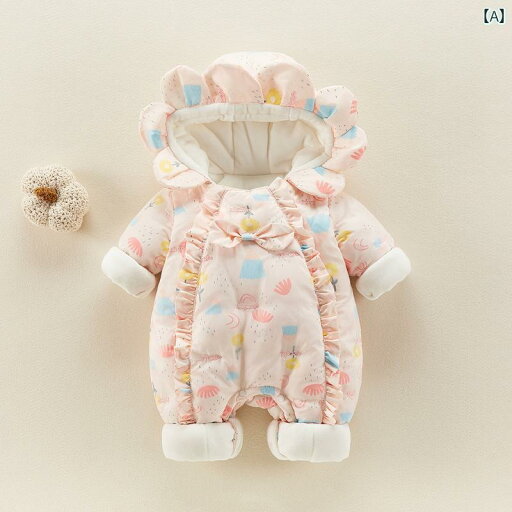 ベビー服 ロンパース オールインワン フード付き ジャンプスーツ キルティング 暖かい 秋冬 かわいい キュート ギフト ベビー用品 ベビー服 ロンパース オールインワン フード付き ジャンプスーツ キルティング 暖かい 秋冬 かわいい キュート ギフト ベビー用品