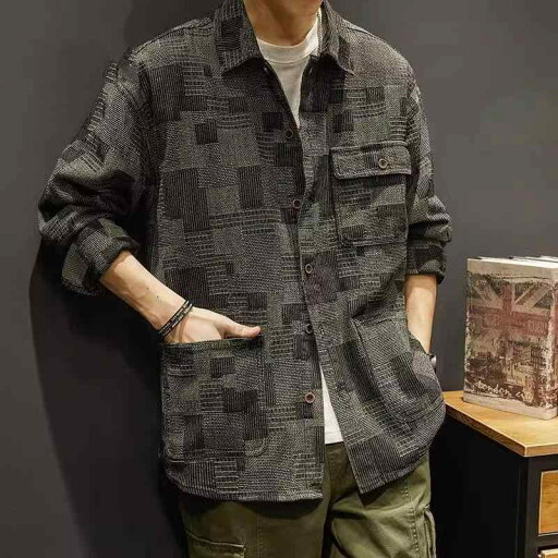 高級感 厚手 長袖 シャツ メンズ ファッション 秋 ゆったり 大きいサイズ トップス アメリカン ワークウェア カジュアル ストリート 防風 高級感 厚手 長袖 シャツ メンズ ファッション 秋 ゆったり 大きいサイズ トップス アメリカン ワークウェア カジュアル ストリート 防風