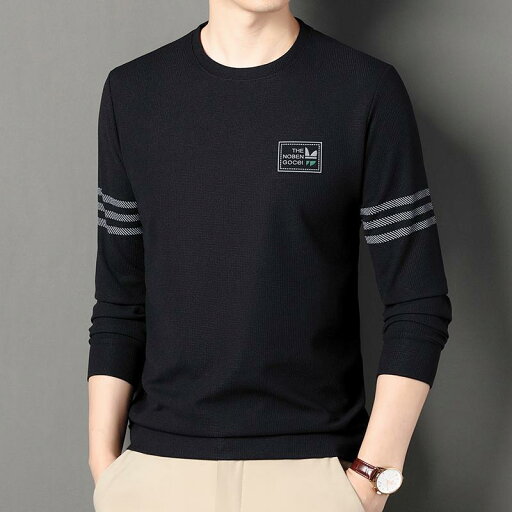 シャツ メンズ 長袖 Tシャツ 綿 春秋 ラウンドネック ワンポイント プリント スウェット トップス シンプル おしゃれ シャツ メンズ 長袖 Tシャツ 綿 春秋 ラウンドネック ワンポイント プリント スウェット トップス シンプル おしゃれ