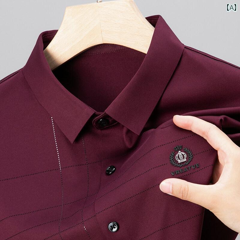 シャツ メンズ ビジネス カジュアル 長袖 シームレス シャツ 春秋 シンプル おしゃれ 無地 軽量 快適 華やか 紳士服