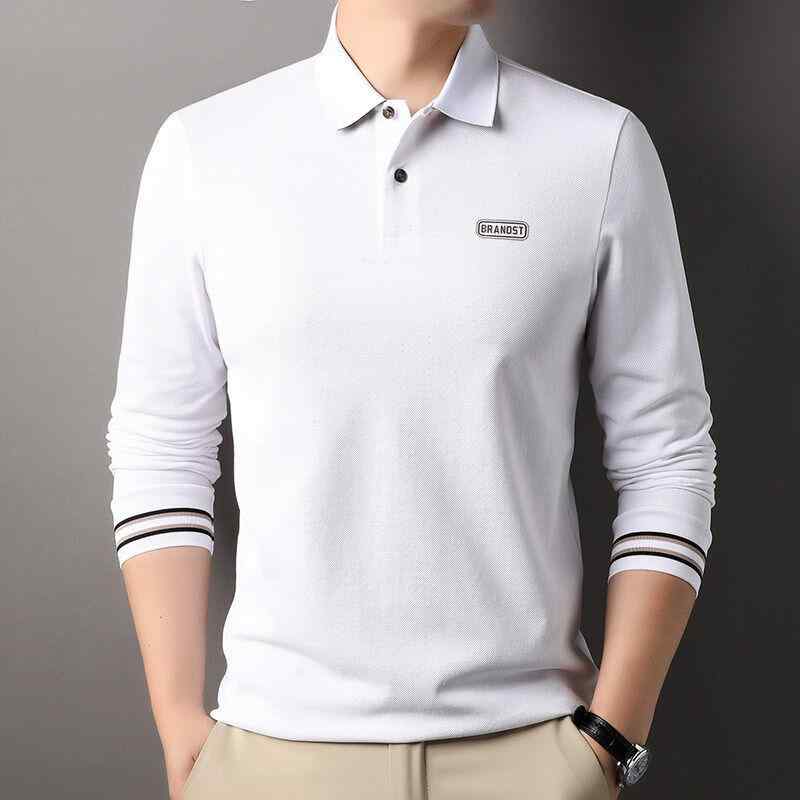 ポロシャツ メンズ カジュアル トップス ゴルフ レジャー 普段使い 春秋 長袖 ゆったり 薄手 シンプル おしゃれ オフィス お出かけ スポーツ 万能
