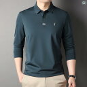 ポロシャツ 長袖 メンズ トップス ゴルフ レジャー 普段使い 春夏 Tシャツ 冷感 男性 服 カジュアル ラペル 刺繍 プリント ボトム