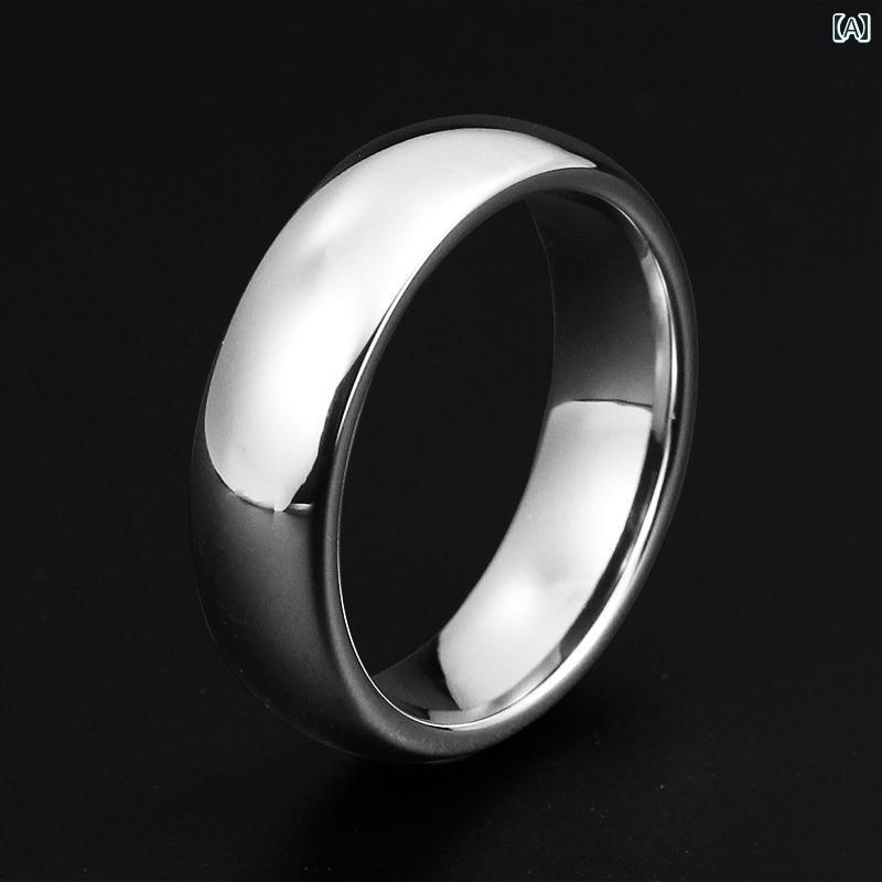 指輪 シンプル プレーン スチール リング メンズ ゴールド ミニマル モダン カジュアル スタイリッシュ ギフト シルバーカラー